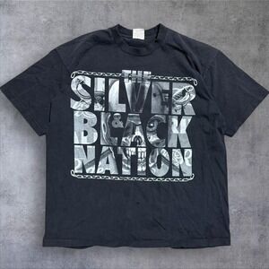 Vintage Silver Black Nation Raiders Street Certified Size 2xl